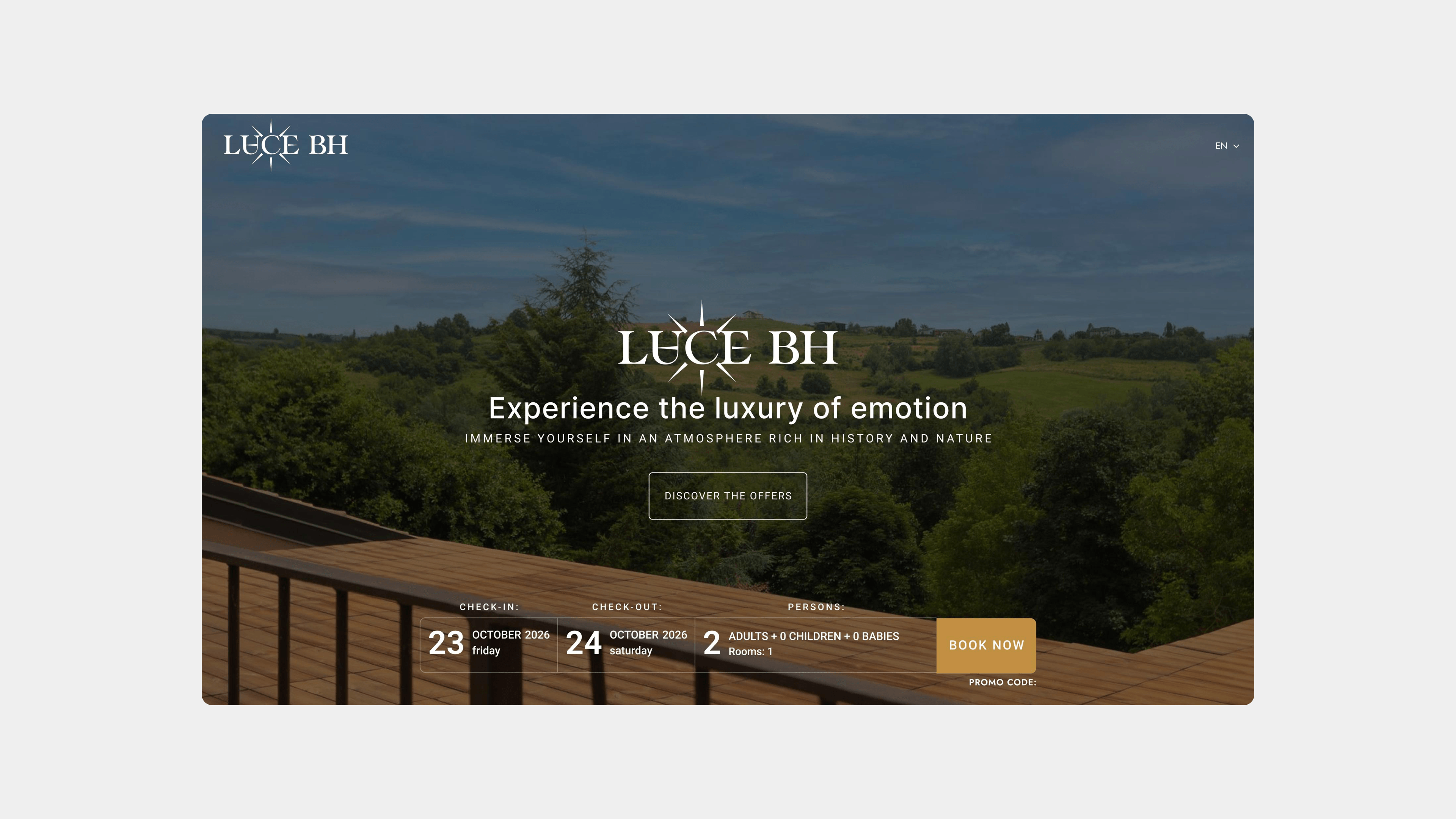 Luce Boutique Hotel – sito web realizzato da Studio Kobalto