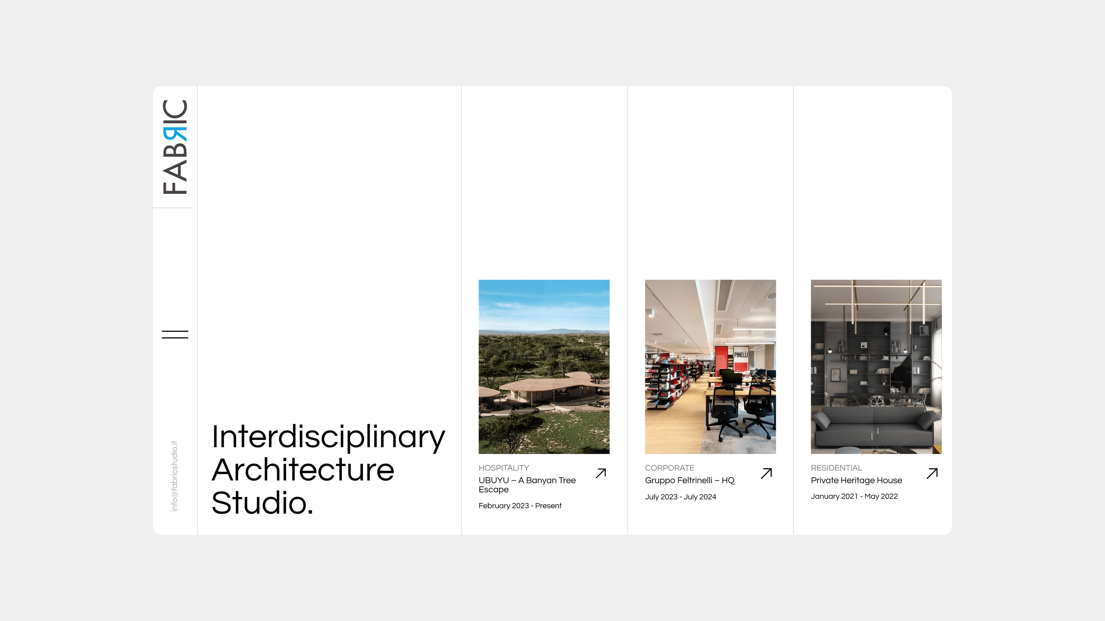 Fabric Studio – sito web realizzato da Studio Kobalto